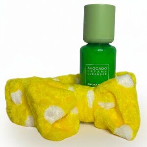 New Avocado Cleanser and Spa Headband Amora Glow 5 fl oz Shea Butter Face Wash